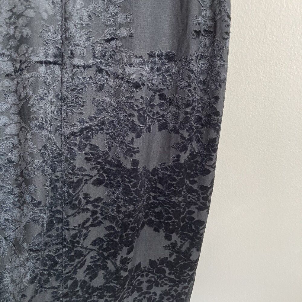 Express Vintage Y2K Crushed Velvet Dress Black Size 7/8 Whimsigoth Goth 90s - Picture 11 of 12